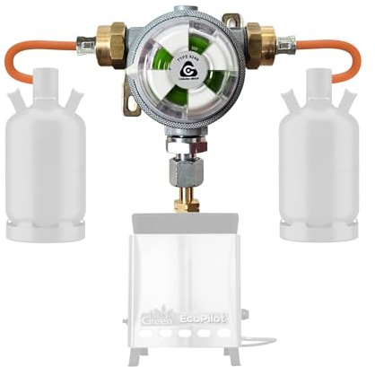 Bio Green två-flasksystem Multimatic för automatisk växling av 2 gasflaskor, upp till 50 mbar, för 3, 5, 11 kg flaskor