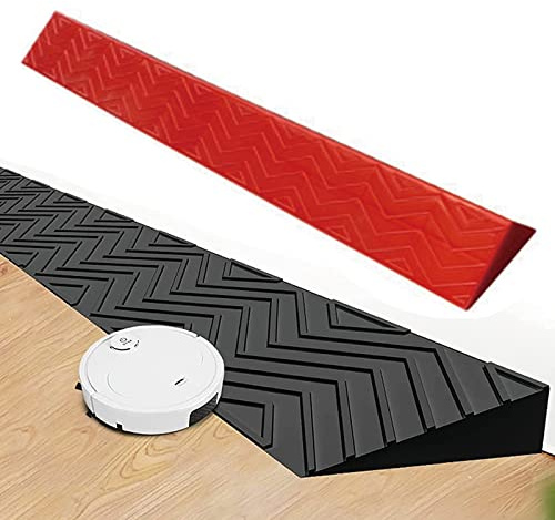 ZTZBFGM Rosso,100x10x4cm, Rampa per marciapiedi,Rampa di Soglia Portatile Rampe per Disabili per Scalini Altezza 1 A 6,5 Cm Rampa per Sedia a Rotelle Antiscivolo Rampa Spazzatrice Interni