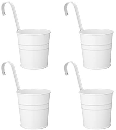 STOBAZA 4stücke Große Vintage Hängende Blumentöpfe Abnehmbarem Haken Und Drainageloch Für Balkon Und Garten Für Kreative Pflanzenliebhaber