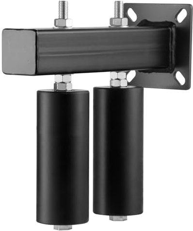 VEVOR Kit per Cancello Scorrevole, Kit Ferramenta per Cancello Scorrevole, Rulli Cancello Regolabili Universali, Rullo Guida per Cancello Scorrevole e Porta Resistente con Staffa a T, Diametro 60 mm