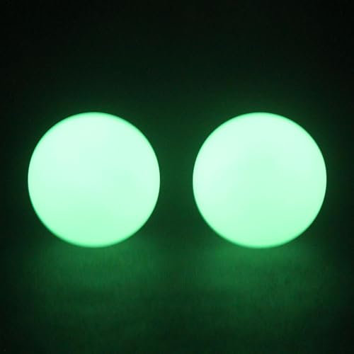 Besreey Luce Al Buio Hockey Ball - 2 Pucks Di Hockey Luminoso Al Buio, Puck Di Hockey Su Ghiaccio Si Illuminano Al Buio, Puck Di Hockey Su Ghiaccio Si Illuminano Al Buio, Sport Verde Luminoso
