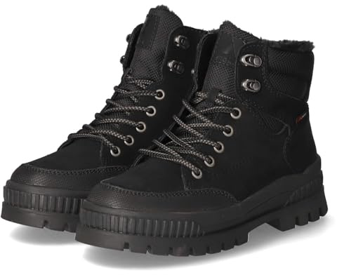 Rieker W2176-00 Botas con cordones Cuero y Sintético Mujer en negro, Negro 00., 43 EU