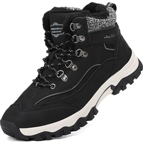 ARRIGO BELLO Stivali Da Neve Donna Invernali Scarpe Da Donna Invernale Trekking Stivaletti Outdoor Casual Camminate Antiscivolo Boot (Nero5071,38)