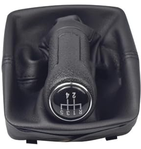 Schaltsack Für Polo 9N 9N2 2002-2007 2008 2009 Auto 5-Gang-Schaltknaufabdeckung Automatische Schaltgetriebe-Schalthebelabdeckung Schaltknauf Abdeckung(5 Speed Black)