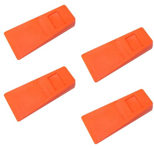 Alasum 4 pièces Coins de Fente Plastique pour Abattage Sécurisé des Arbres Cales Forestières Légères et Durables avec Barbes Antidérapantes pour Bûcherons