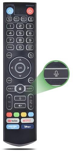 Replacement Voice Remote for vSeeBox V3 Pro,Control Compatible with V5 Pro / V3 Plus/V3/ V2 /V1 Max/Elite/Max(XL)