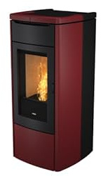 Stufa a pellet Nobis modello A10 Plus V Zen. - Bordeaux