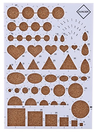 4 Farben DIY Schablone Rolle, Bastelmaterial handwerkliche Tischplatte + Zange + Stecknadeln + Kit Werkzeug-Schlitz-Quilling Stift Neue weiß,handgefertigte Materialien