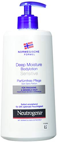 Neutrogena | Lait pour le corps Hydratation Profonde hypoallergénique (flacon-pompe de 400 ml) – Lait corps sans parfum pour peaux sèches et sensibles