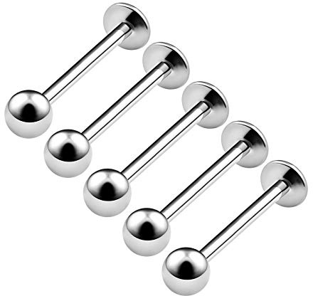 5 Stk Edelstahl Klein Labret Ohrringe Piercing Schmuck, Edelstahl, keine Angabe