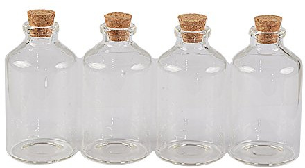 Jarvials 12pcs Botella de Vidrio Transparente con Tapón de Corcho, Capacidad de Almacenamiento de 50 ml, es solo uno de los 9 modelos diferentes (12, 50 ml)