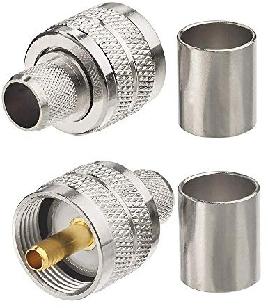 Superbat Wlaniot PL259 Adapter UHF Stecker auf Stecker für LMR-400 RG59 RG-213 CB Amateurfunk Ham Radio Antenne 2 Stück