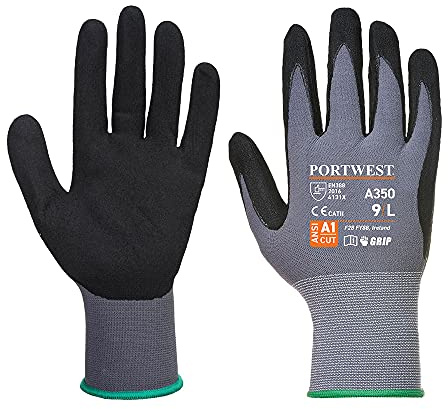 Portwest A350 Flexible DermiFlex Glove Black, X-Large