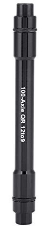 Fahrrad Schnellspanner Steckachsen Nabenadapter, Aluminiumlegierung 12mm bis 9mm Schnellspanner Mountainbike Vorderrad Centeradapter(Schwarz)