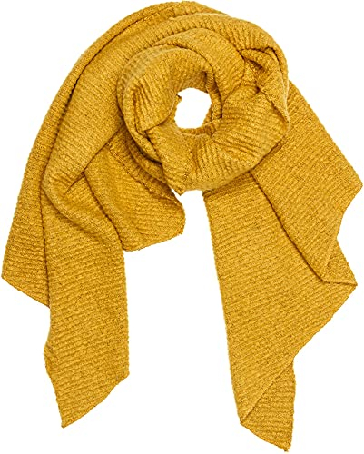 Caspar SC507 großer super weicher Damen XL Winter Schal mit schrägen Enden, Farbe:curry, Größe:One Size