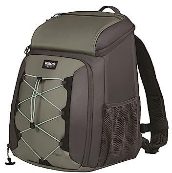 Igloo MaxCold Voyager 30-Can Backpack Cooler, Gray