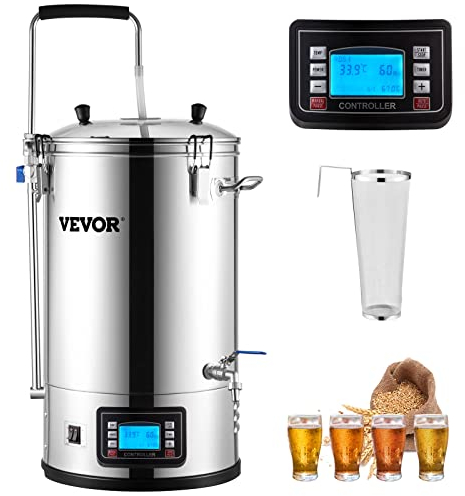 VEVOR Sistema di Produzione Automatico per Birra da 30L, Kit di Produzione di Birra con Pompa di Circolazione e Accessori Completi, Attrezzatura di Produzione di Birra per Uso Commerciale o Domestico