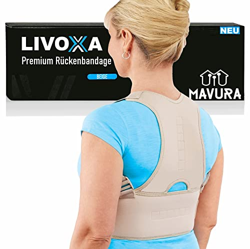 MAVURA Corrector de espalda ergonómico, Protector Espalda, Soporte de espalda recto, Correa de espalda, Corrector de postura, Cinturón de apoyo (L)