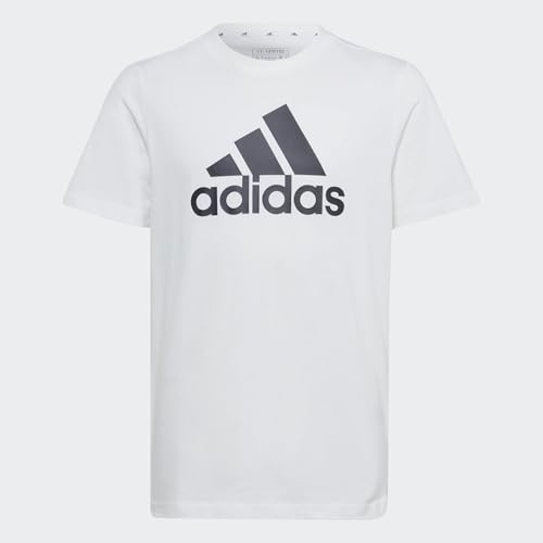 adidas Unisex Kinder Essentials Big Logo Cotton Tee, White / Black, 15-16 Years