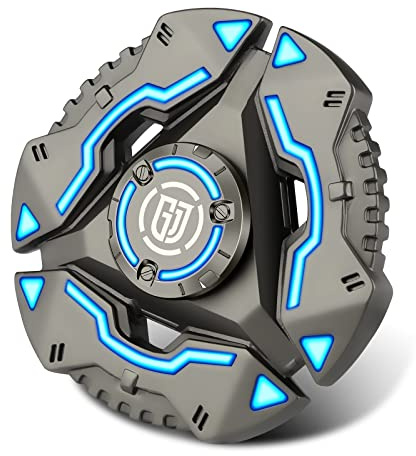 Coolden Fidget Spinner Dunkeln Leuchtendes Metall Fidget Toys 3-5 Min Hochgeschwindigkeit Hand Spinner Spielzeug ADHS Anti Stress Finger Spielzeug Fidget Toy für Kinder Erwachsene Rund Braun