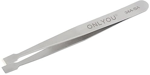 Pince à épiler plate de précision avec pointe large et fine pour réparation de téléphone portable, ordinateur portable, pince à timbre en acier inoxydable, outil de collecte de philatélie