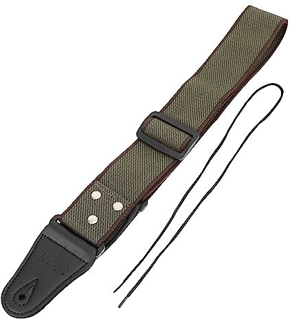 ibasenice Baumwoll-gitarrengurt Langlebiger Instrumentengurt Gitarren-lanyard Einfach Zu Reinigen Tragen Grün