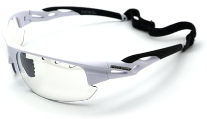 FAT PIPE | Floorball Unihockey Schutzbrille ACE | Farbe: Weiß/Schwarz | Profi Brille in Junior und Senior Größe mit IFF Zertifikat für geprüfte Qualität