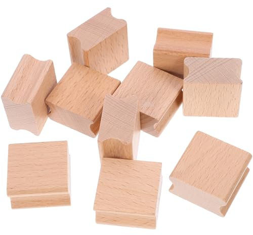 Operitacx 10stücke Holzstempel Für Scrapbooking Blanko Stempel Für Kreative Bastelprojekte Quadratische Holzstempel Für Karten Und Dekorationen