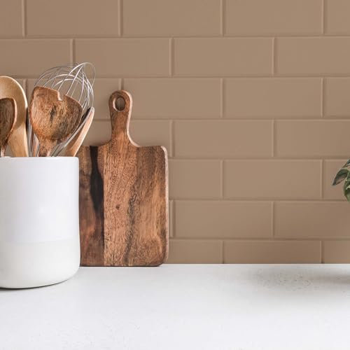 K&L Wall Art Seidenmatt Wandfarbe Braune Innenwandfarbe modern Wandschutz Anstrich 2,5Liter Sandfarbe