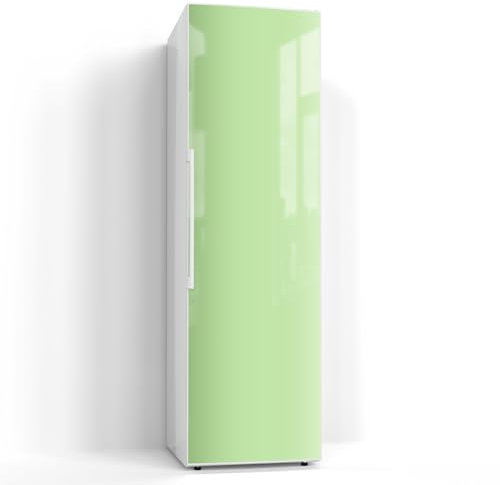 DEQORI Magnetfolie für Kühlschrank 60x200 cm | Unifarben - Hellgrün | dekorative Magnetmatte Gefrierschrank Schutz | Magnet Deko-Folie selbstklebend, magnetisch & beschreibbar