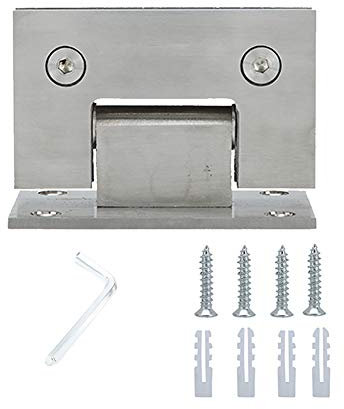 Glastür Duschtür Scharnier 90 ° Edelstahlscharnier für Toiletten Badezimmer 8-12 Mm Austausch