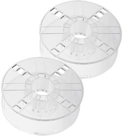 VILLFUL 2 Pezzi Avvolgicavo in Plastica Ps per Fili Elettrici e Cavi, Facile da Trasportare Spazio di Archiviazione Sufficiente per Uso Domestico e Professionale
