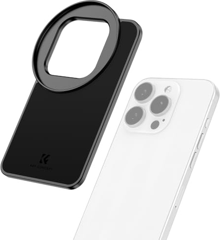 K&F CONCEPT 6.1 Support Adaptateur Magnétique en Métal Compatible avec 67mm Filtre et iPhone Système Magsafe, Compatible avec iPhone 16/15/14/13, 16/15/14/13/12 Pro (Filtre Non Inclus)
