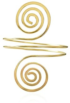 QKEOISUD Adjustable Upper Arm Cuff for Women,Personalized Fashion Jewelry Gifts for Women,Stylish Jewelry for Everyday Wear and Special Occasions(Gold)