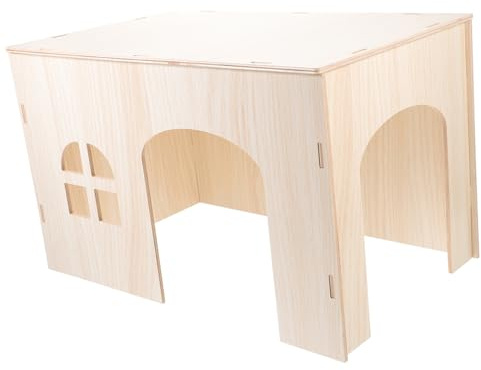 Toyvian Cachette pour Hamster Maison pour Cochon Abri Bois pour Petit Animal Aire De Jeux Nid pour Hamster