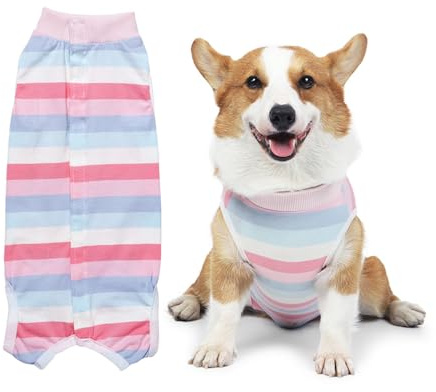 Homiladi Dog Recovery Suit | 1Pcs Pink Dog Vest & Body Suit after Surgery for Small Dogs | Pet Surgical Suit Alternative for Puppies, Prevent Biting & Licking