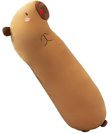 Generisch Coussin douillet pour le corps - Compagnon de sommeil douillet pour réconforter et câliner - Animal Capybara - Pour adultes, adolescents, femmes, canapé, lit, appartement, voiture