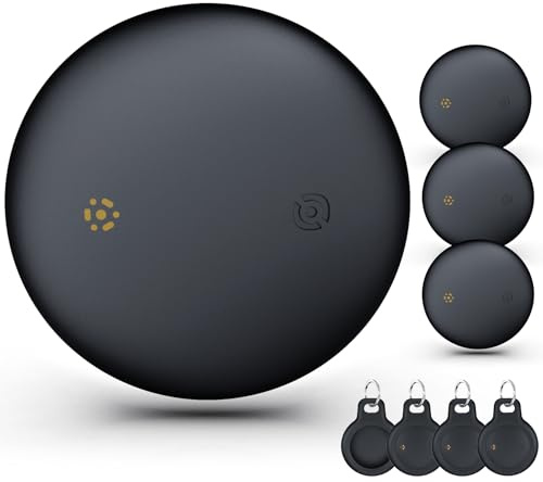 DEEBYCOO Android Tracker Tag Kompatibel mit Google Find Hub 4er Pack | Schlüsselfinder Austauschbare Batterie, Bluetooth Koffertracker Tags für Schlüssel/Gepäck/Koffer