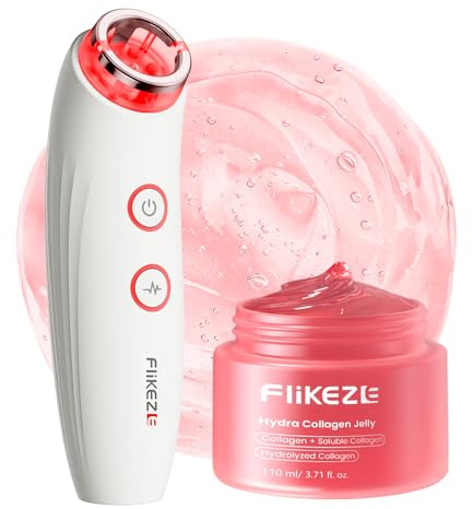 FliKEZE Gesichtsmassagegerät mit Vakuum & Rotlicht für Gesicht und Hals | 3-in-1 Beauty Gerät mit 3 Lichtmodi, 3 Intensitätsstufen und moderner Gesichtspflege-Technologie