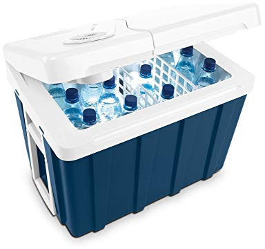 Mobicool MQ40W AC/DC - tragbare elektrische Kühlbox mit Rollen, 39 Liter, 12 V und 230 V, UK-Version