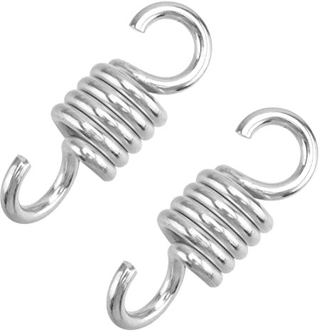 Cabilock 2pezzi Molla Per Sospensione Amaca Da Veranda Gancio Resistente in Acciaio Per Sedie Dondolo e Accessori Sospesi Gancio Girevole Doppio