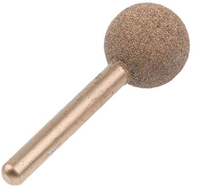 Brazed Diamond Drill Bit POWERTOOL Diamond Grinding Bit Rotary Burr Carving Peeling Edge Router Tool with 6mm Shank for Marble Granite (25mm, 46#)