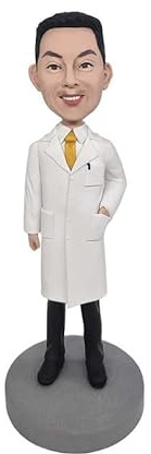 mydedor Figurine Unique de médecin Masculin à tête branlante, poupée personnalisée Faite à la Main, Cadeau d'anniversaire pour Homme