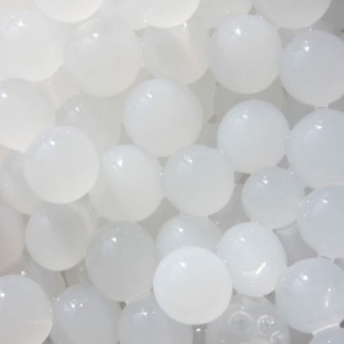 NaDeco Deko Wasserperlen in vielen Farben wählbar, Ø 10-12mm, Beutel mit ca. 35g, für 4 Liter Wasser | Wasserperlen für Pflanzen | Wasserperlen durchsichtig, Farbe:Weiß