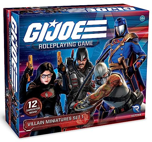 Renegade Game Studios G.I. Joe Rollenspiel: Bösewicht Miniaturen Set 1-12 Miniaturen Erweiterung, unlackierte 28 mm Maßstab, Charakterfiguren, RPG Brettspiel-Zubehör | Unlackiertes Kobra-Erweiterungspaket mit Destro, Serpentor und Zartan, 28 mm, kompatibel mit Core RPG Regelbuchsystem