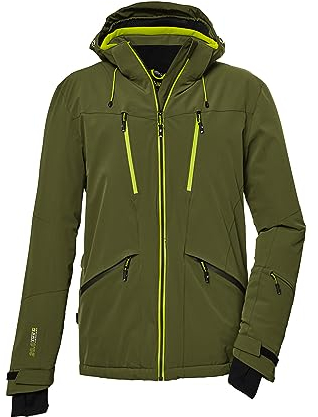 killtec Herren Skijacke/Funktionsjacke mit abzippbarer Kapuze und Schneefang KSW 74 MN SKI JCKT, moos, M, 39738-000