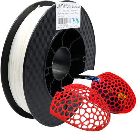 Yousu PVA Filament 1,75 mm, wasserlösliches Stützfilament für 3D-Drucker, 0,5 kg, natürliches PVA, wird bei 55–60 °C Wassertemperatur weich, sodass sich die Filamentstütze leicht entfernen lässt
