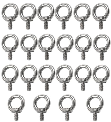 22 pezzi bulloni ad occhiello M8,bullone ad anello, anelli a vite,filettato maschio acciaio Inossidabile 304 bullone a occhiello,per bullone ad occhiello per fissaggio e sospensione