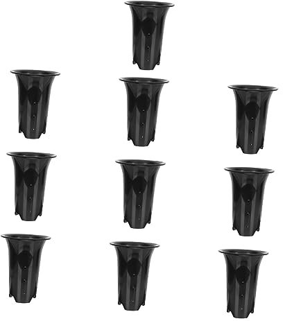 Sosoport 10 Vasi Per Orchidee - Neri A Vita Alta Per Il Controllo Delle Radici in Plastica Per Piante Da Vivaio Traspiranti E Facili Da Usare Per Piante Da