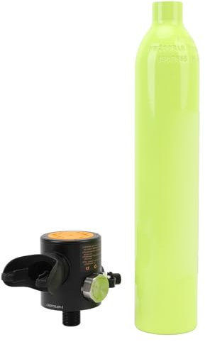 Mini-Tauchflasche 0,5 L, Tragbares Manometer, Sanfteres Atmen Unter Wasser, Leichte Mini-Tauch-Sauerstoffflasche Zum Schnorcheln (Green)